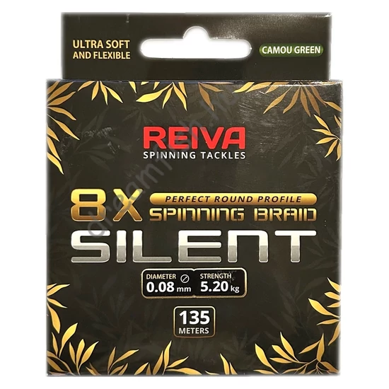 Reiva Silent 8X Camo Green 135 m - 0.08 mm 8X / Fonott zsinór