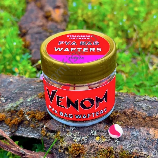 Venom PVA BAG - Strawberry Ice Cream 8mm / Wafters Boilies