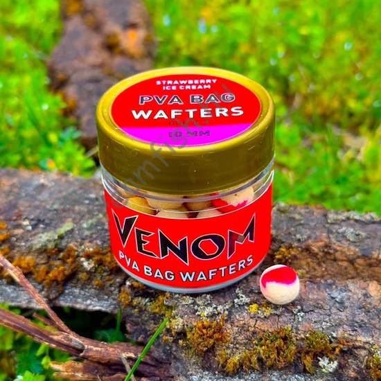Venom PVA BAG - Strawberry Ice Cream 10mm / Wafters Boilies