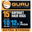 Guru Bayonet Ready Rigs 15col-38cm - Size 10 / 12LB -0,25mm / Előkötött horog