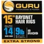 Guru Bayonet Ready Rigs 15col-38cm - Size 14 - 9lb / 0,22mm / Előkötött horog