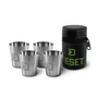 Kép 1/3 - Delphin RESET 4in1 / Rozsdamentes acél pohár készlet 4 x 30 ml