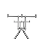 Kép 3/6 - Delphin RPX 4 Silver - 3 botra / Rod pod - Bottartó állvány
