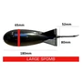Kép 6/6 - Spomb Large Black / Etetőrakéta Fekete